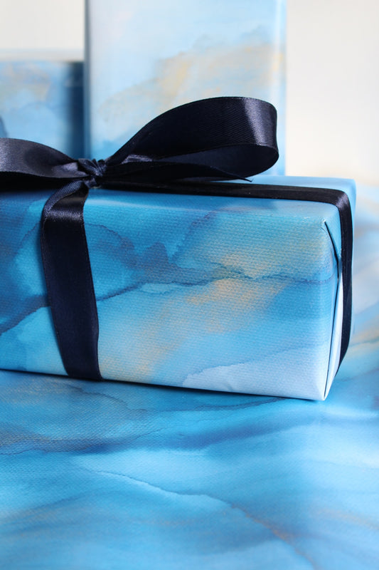 Blue Art Wrapping Paper