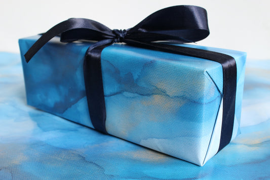 Blue Art Wrapping Paper