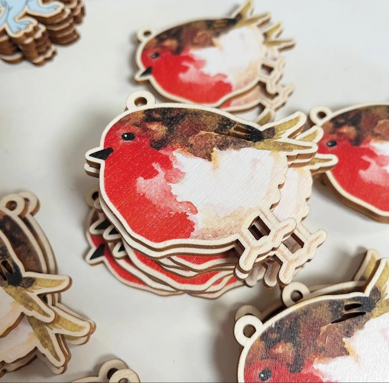 Wooden Robin Decoration, Symbol of Love & Remembrance