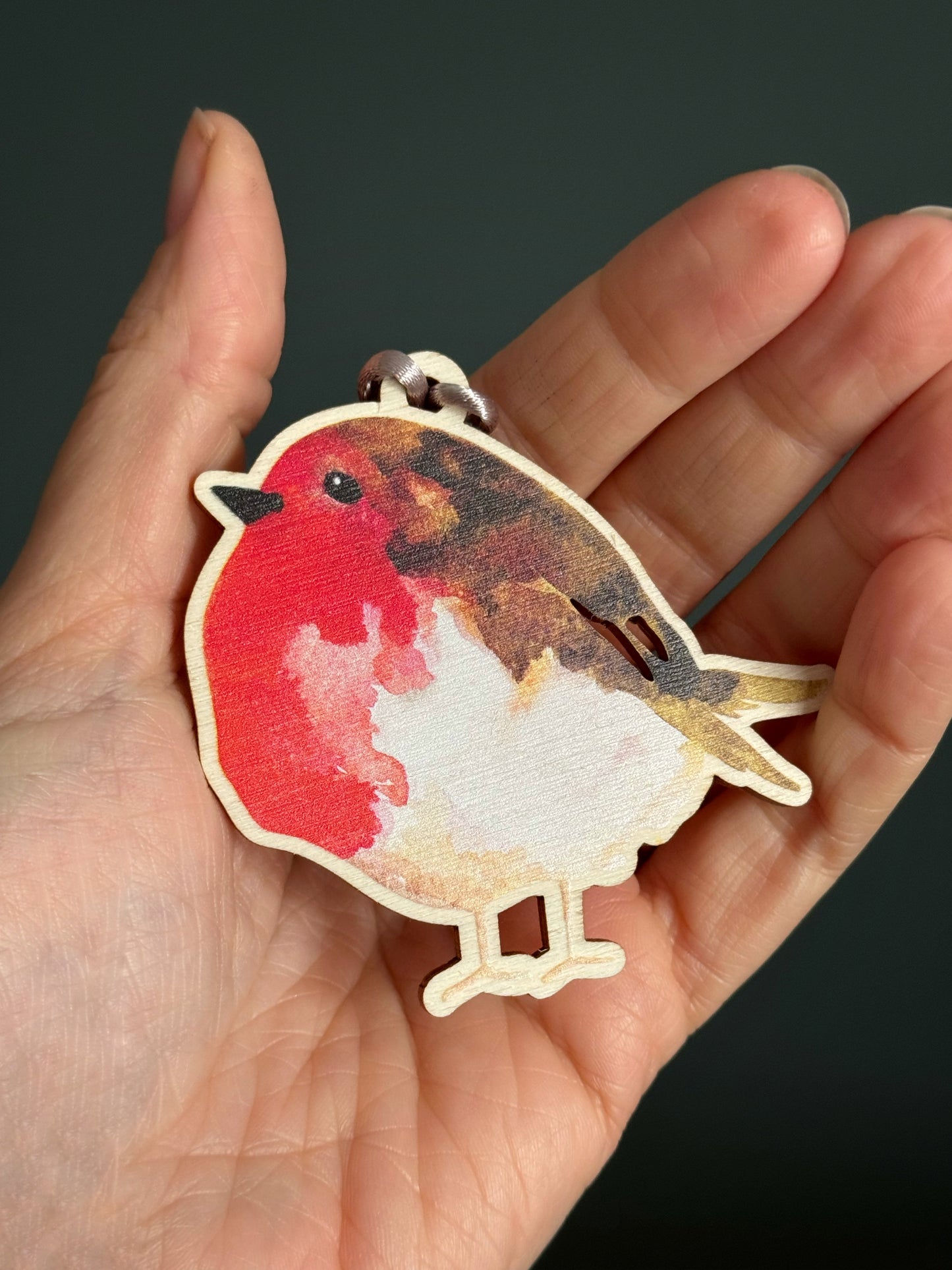 Wooden Robin Decoration, Symbol of Love & Remembrance