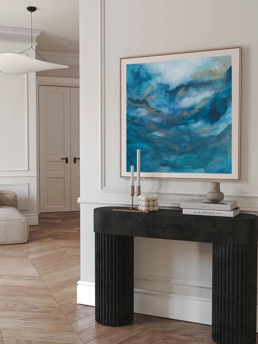 How to hang abstract paintings in a room
