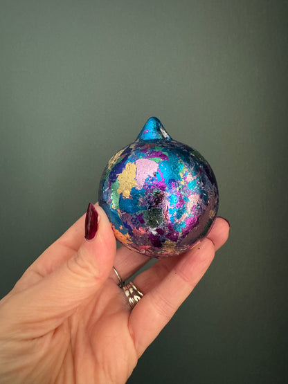 Colourful foil leaf bauble d