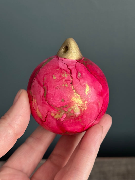 Hand painted Christmas bauble