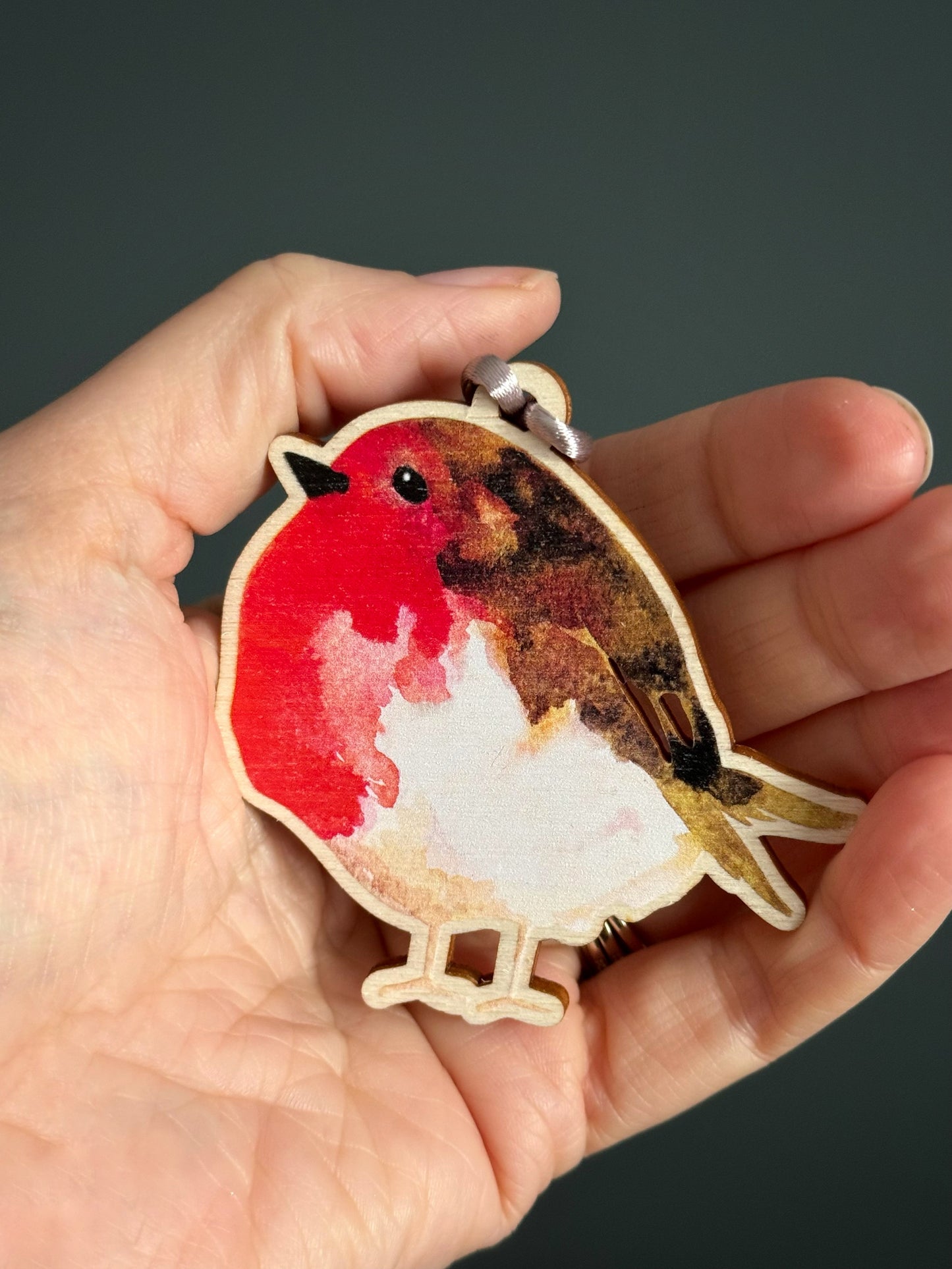 Wooden Robin Decoration, Symbol of Love & Remembrance