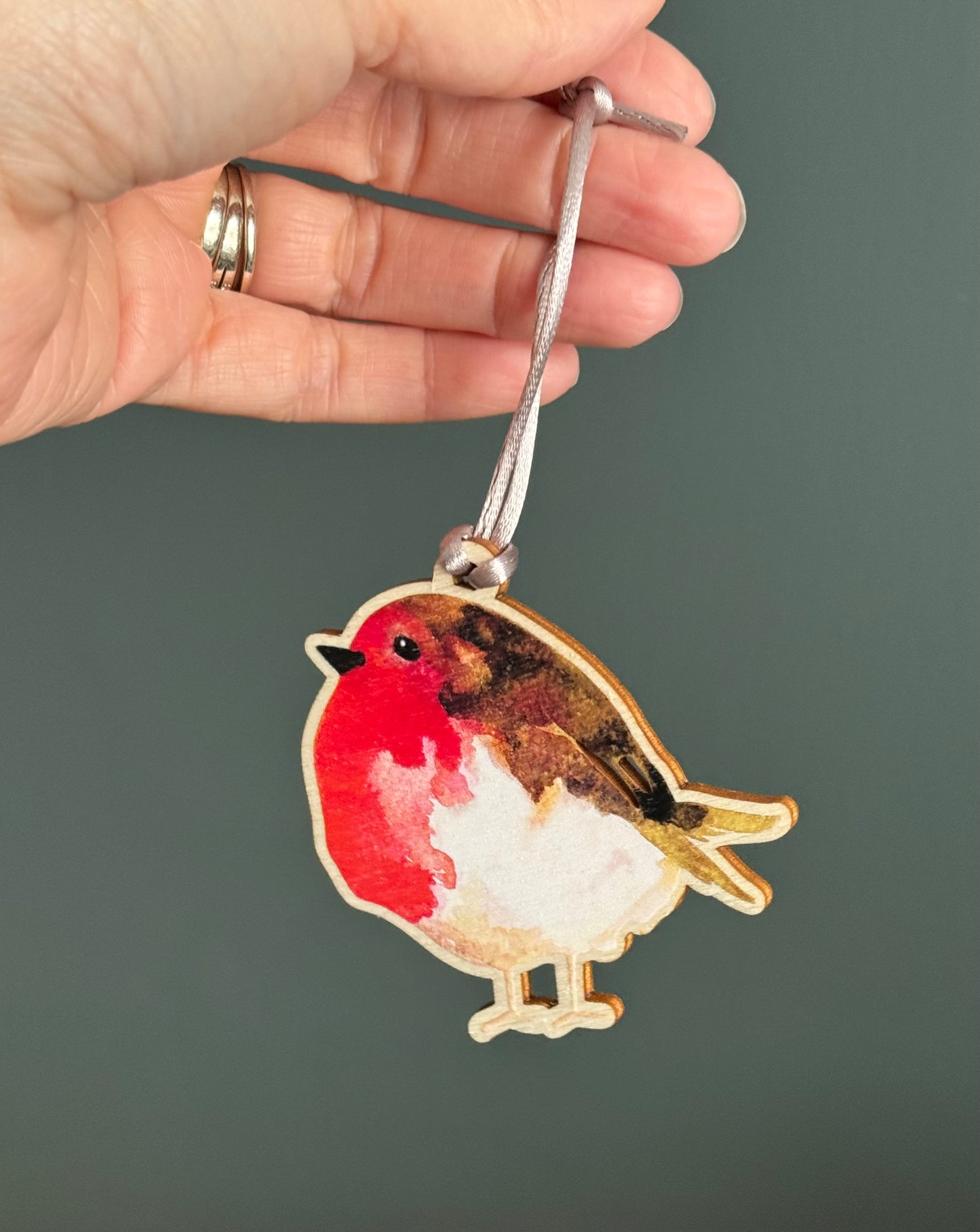 Wooden Robin Decoration, Symbol of Love & Remembrance